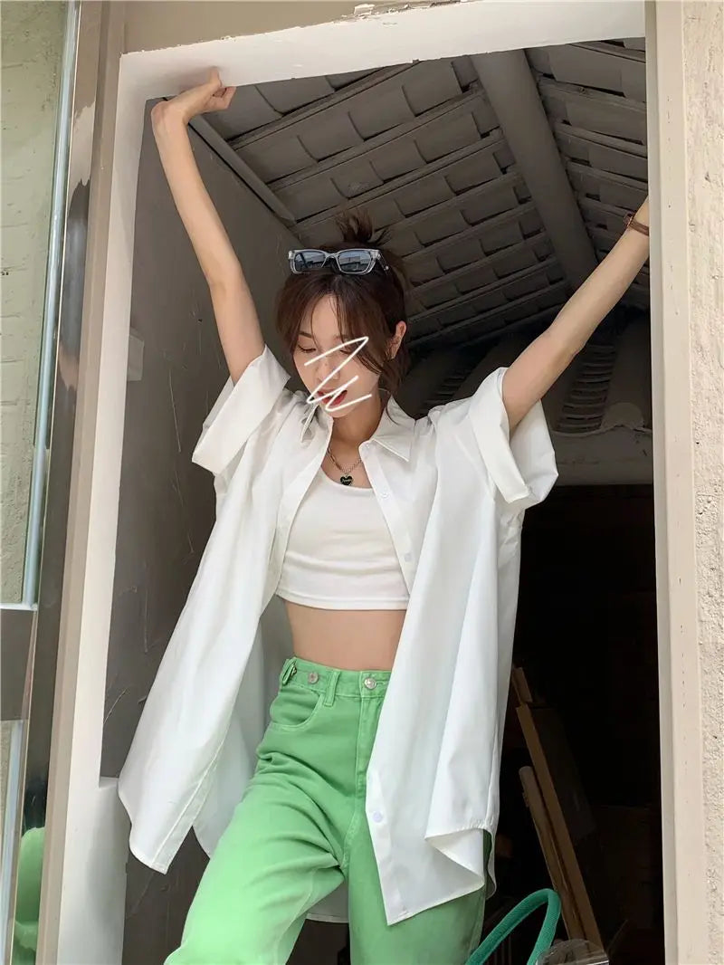 XEJ Elegant and Youth Woman Blouses Oversize Shirts Woman Summer Women's Clothing Spring 2022 Short Hand Shirt Youth Blouses