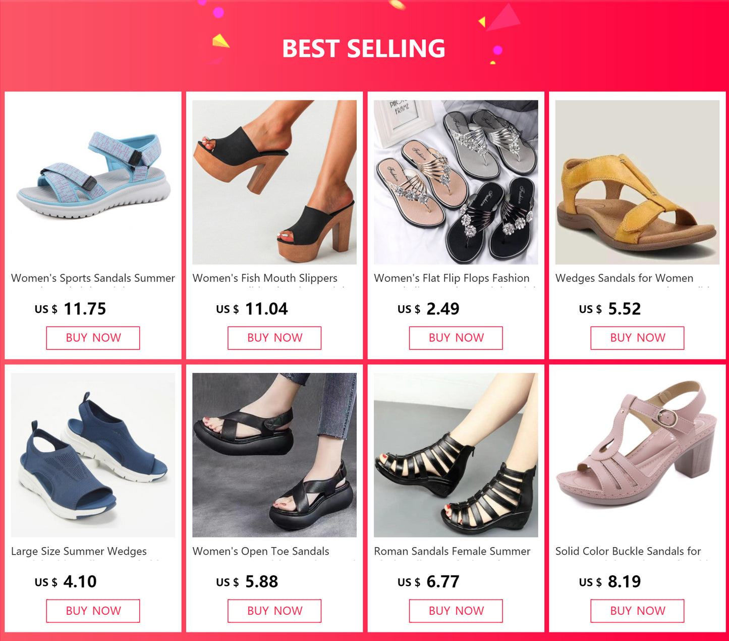 Women's Wedges Slippers Thick Bottom Round Head Sandals Casual Lightweight Non-slip Beach Shoes Zapatillas De Estar Por Casa