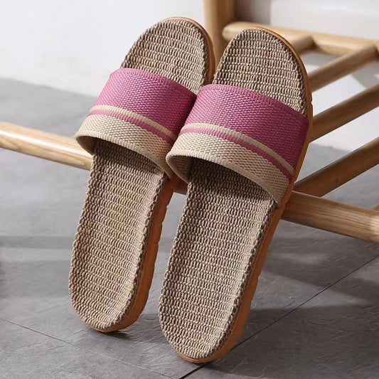 36-45 Plus Size Women'S Slippers Flat Sandals Linen Lightweight Casual Summer Slippers Women Viralgem Store
