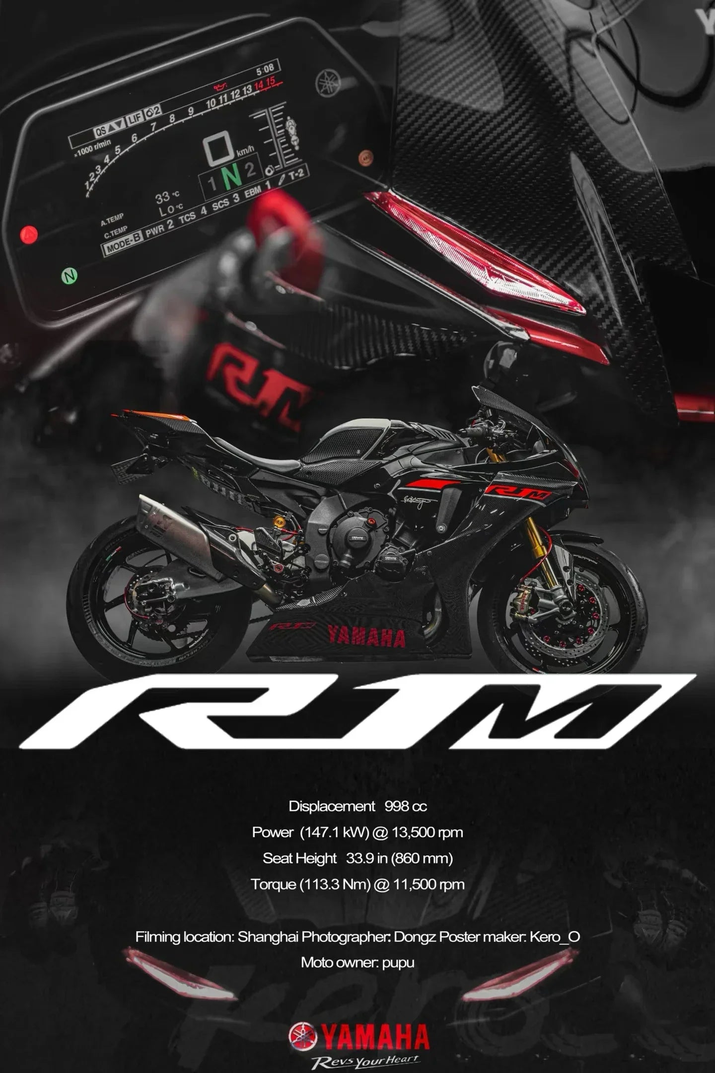 Yamaha men's cotton polo shirt print 2025 summer motorcycle style short-sleeved polo shirt street casual motorcycle T-shirt