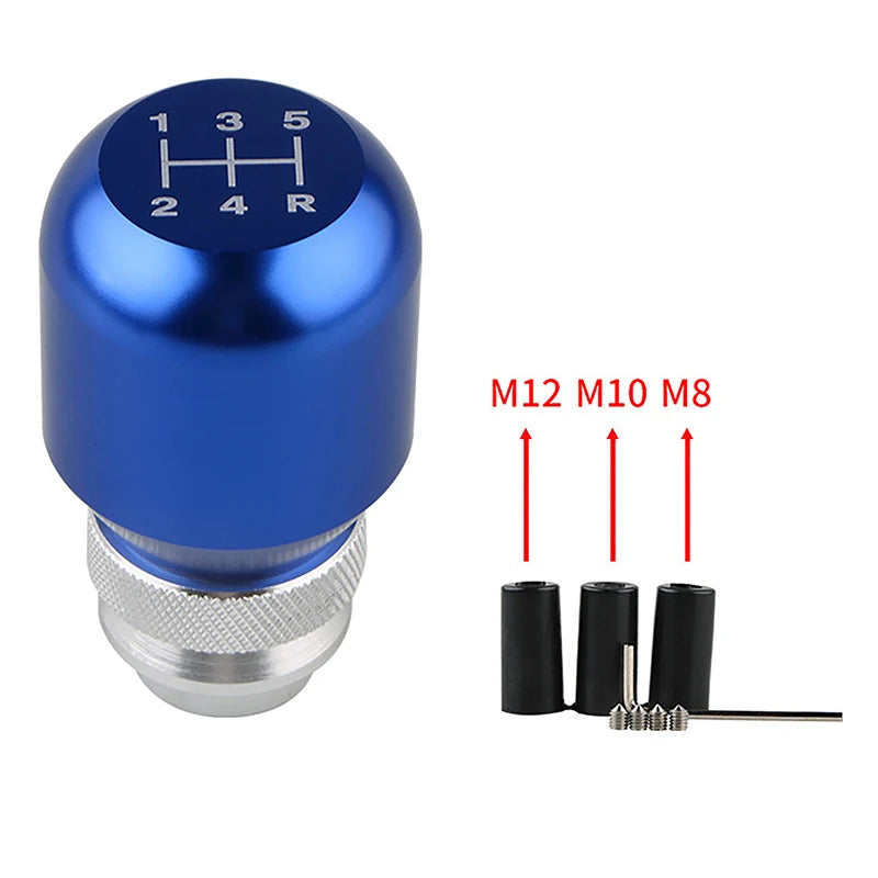 Universal Car Gear Shift Knob Gear Stick Manual Shifter Lever Retractable Adjustable Length Gear Head Aluminum Alloy Gear Head