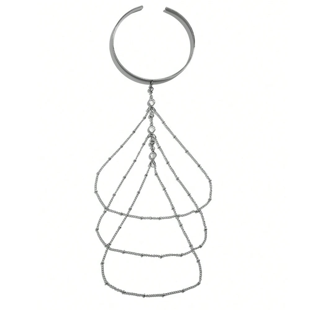 Trendy Arm Jewelry Fashion Sexy Multi-layered Rhinestone Chain Tassel Upper Arm Bracelet Armlet Armband Women Accessories Viralgem Store