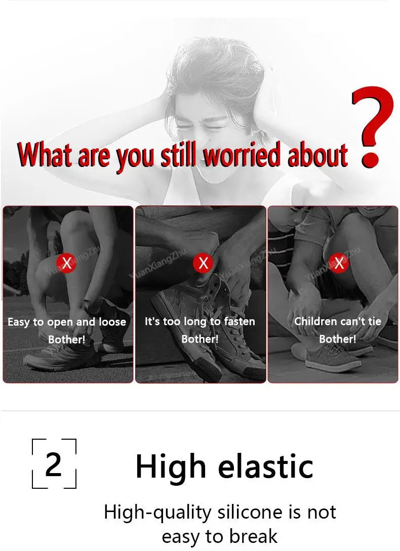 12Pcs Silicone Shoelaces for Shoes Elastic Laces Sneakers No Tie Shoe laces Kids Adult Rubber Shoelace One Size Fits All Shoes