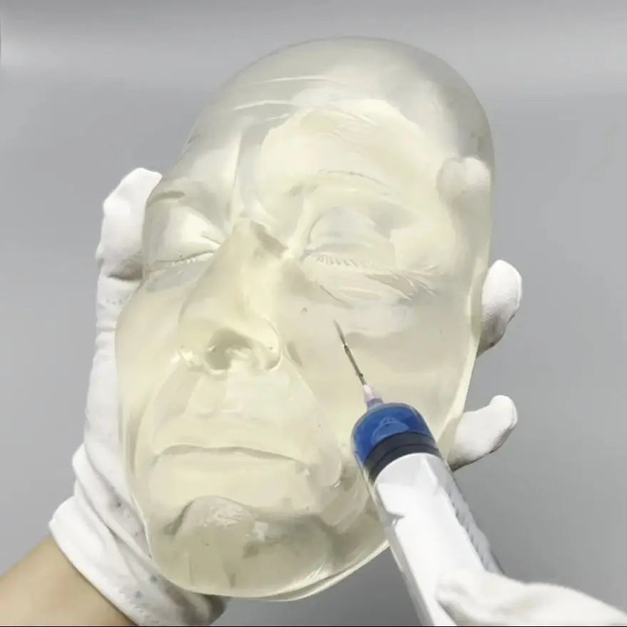 Transparent Silicone Male Injection Mannequin Training Model Applied in Aesthetics Training for Esthetician