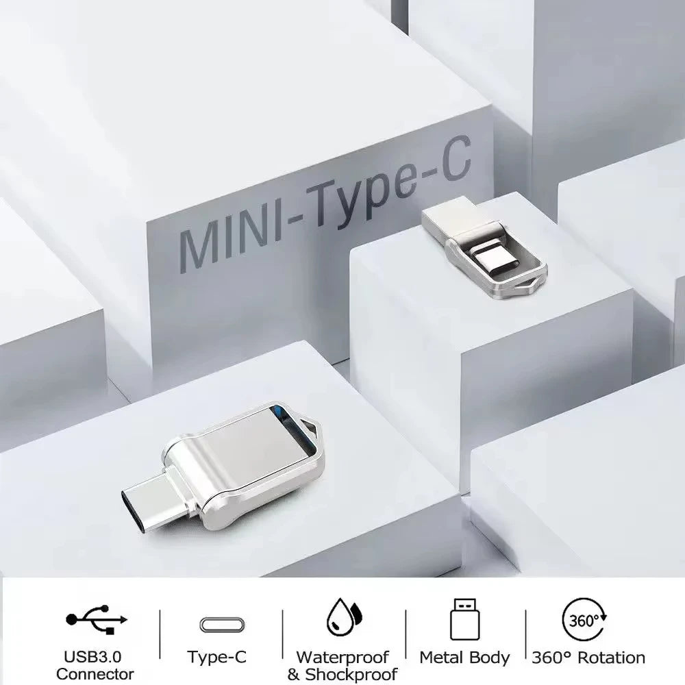 Xiaomi Mini 2TB Flash Drive USB 3.0 Fast Type C Pen Drive Memory Stick High Speed Data 512GB For Computers Phone PC Fast U Disk
