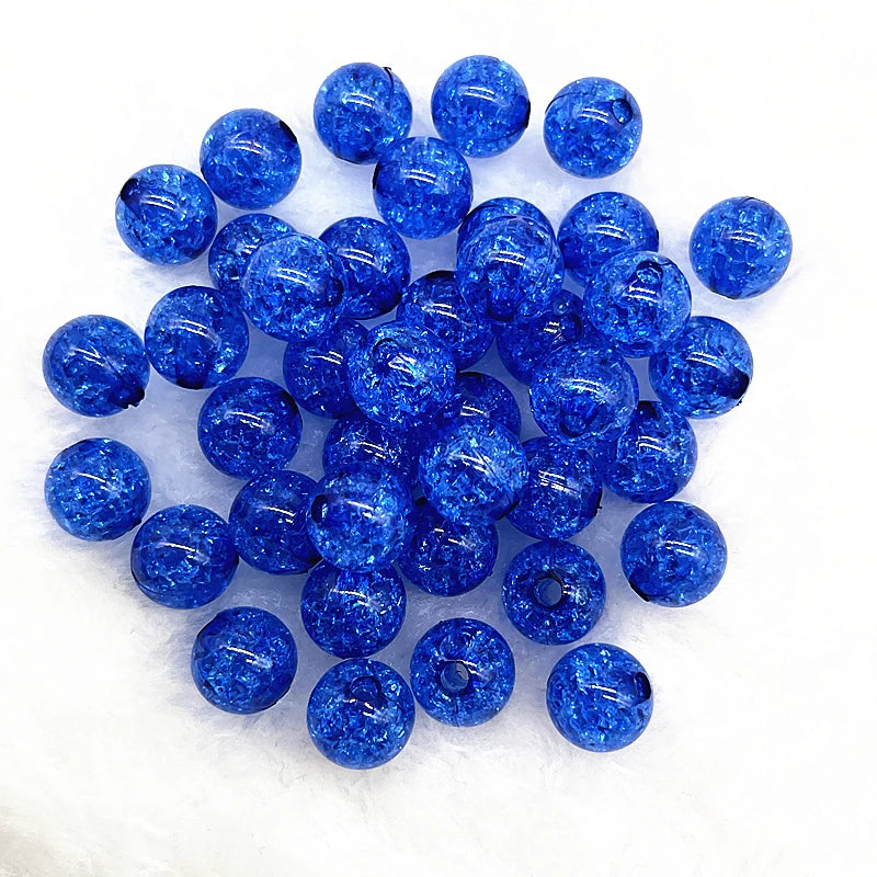 20pcs 12mm Round Acrylic Crackle Beads Loose Spacer Beads for Jewelry Making Diy Handmade Bracelets Accessories Viralgem Store