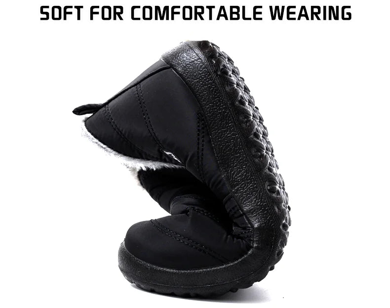 Winter Men Boots Waterproof Snow Boots Warm Fur Casual Men Shoes Antislip Ankel Boots Plush Cotton Shoes
