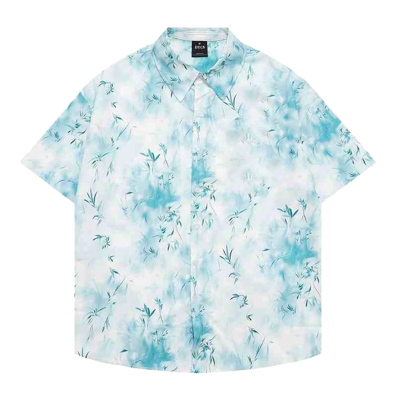 2025 New Fashion Summer Hawaiian Shirts Men's Holiday Casual Chinese style Print Graphic T-shirt Men Clothing Lapel Short Sleeve