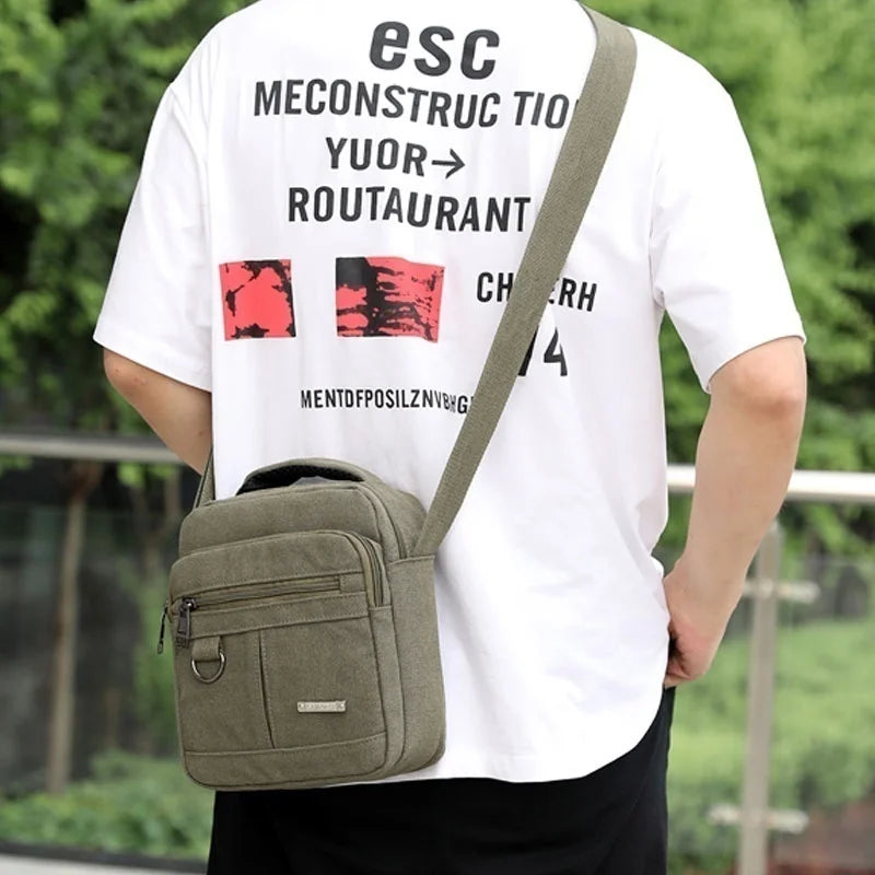 2022 New Men Canvas Shoulder Bag Casual Travel Men's Crossbody Bag Luxury Men Messenger Bags Satchel Handbags Tote