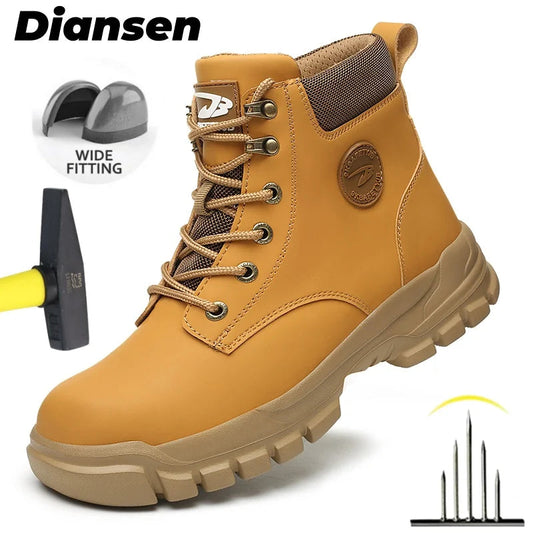 Steel Toe Shoes for Men Women Lightweight Anti-smash Steel Toe Sneakers Indestructible Work Boots Construction Safety Shoes Viralgem Store