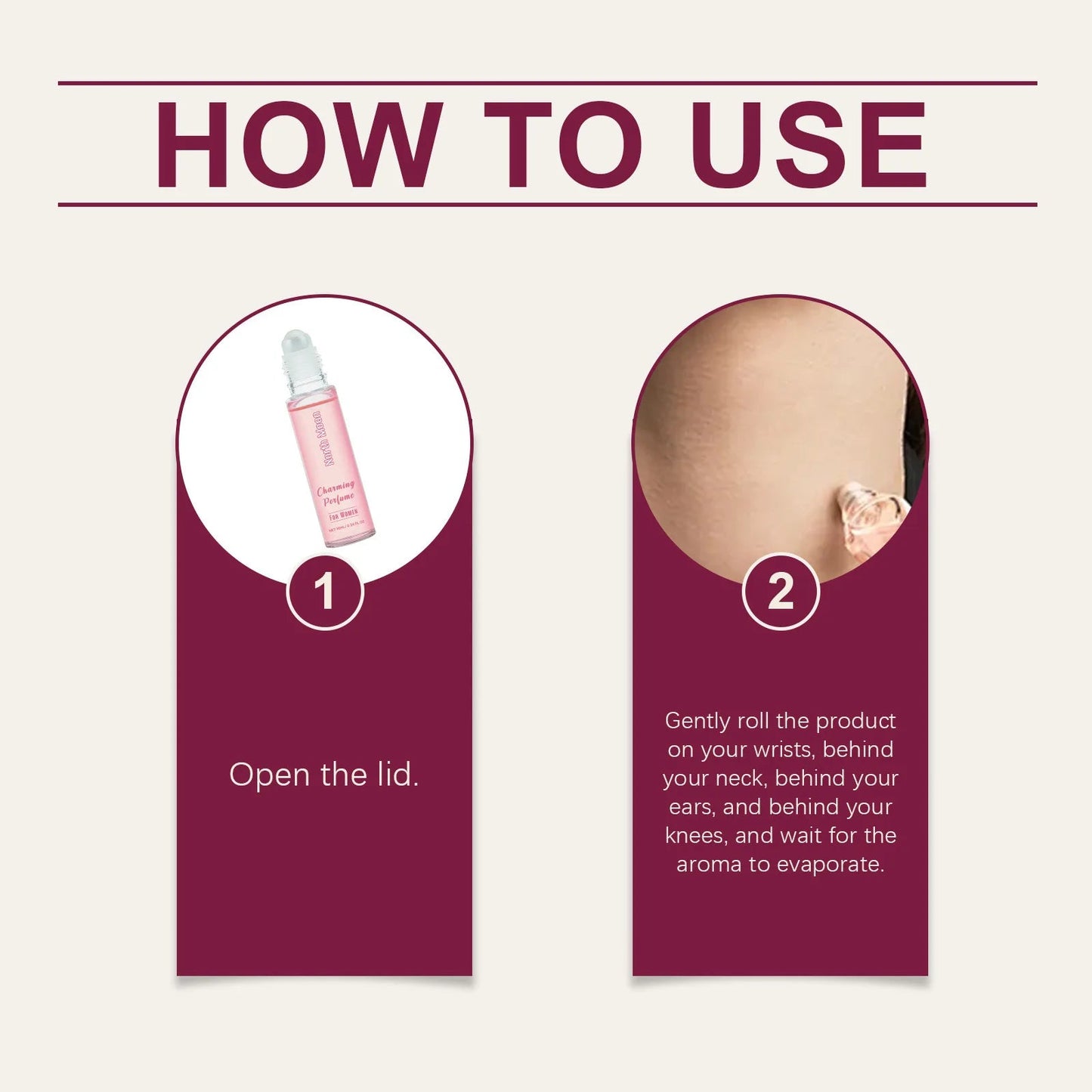 Women Pheromone Roll-On Perfume Increase Charming Floral Scent Lasting Fragrance Keep Freshing Romantic Dating Rose Light Perfum Viralgem Store