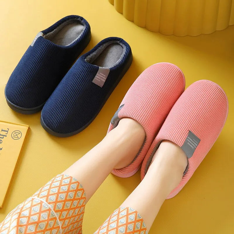 Women's Men's Thick Soft Bottom Home Slippers Household Plush Slippers Anti-slip Thermal Slippers Indoor Winter Viralgem Store