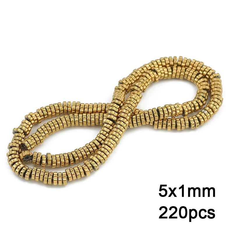 3A+ Retention Color Various Shapes Star Heart Hematite Natural Stone Plated Loose Gold Beads For Jewelry Making Diy Bracelets