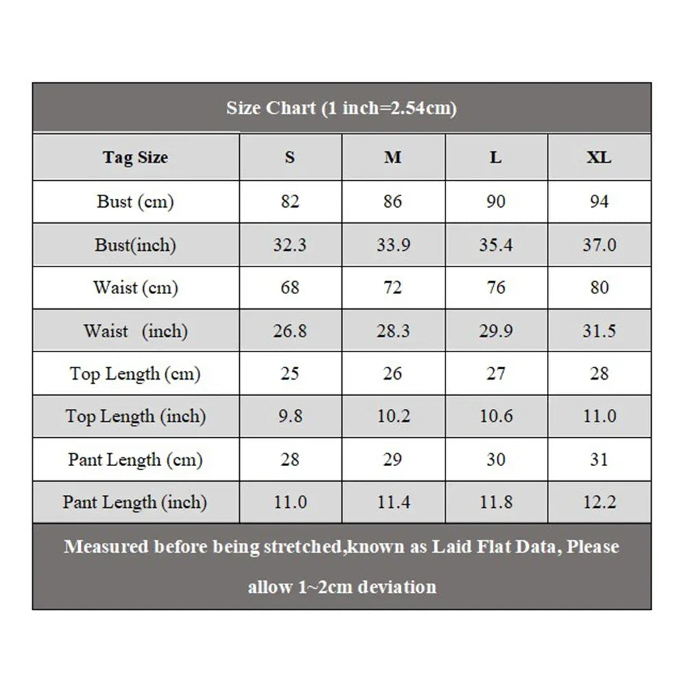 Women's Fashion Print Pajama Set Frill Hem Short + Sleeveless Crop Top Sleepwear Nightwear Lingerie Sweet Viralgem Store