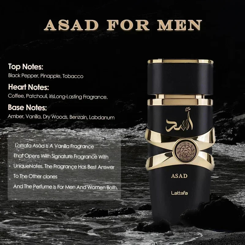 100ml Fragrance for Men Original Perfume Spray Deodorant for Men and Women Gift Yara Moore Douce Asad A Lasting Date Deodorants Viralgem Store