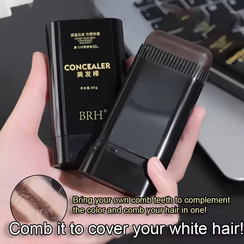 Temporary Hair Color Stick Long-Lasting Quick Gray Coverage,Easy Application,Longlasting Dye Hair,Hair Touchup Stick With brush