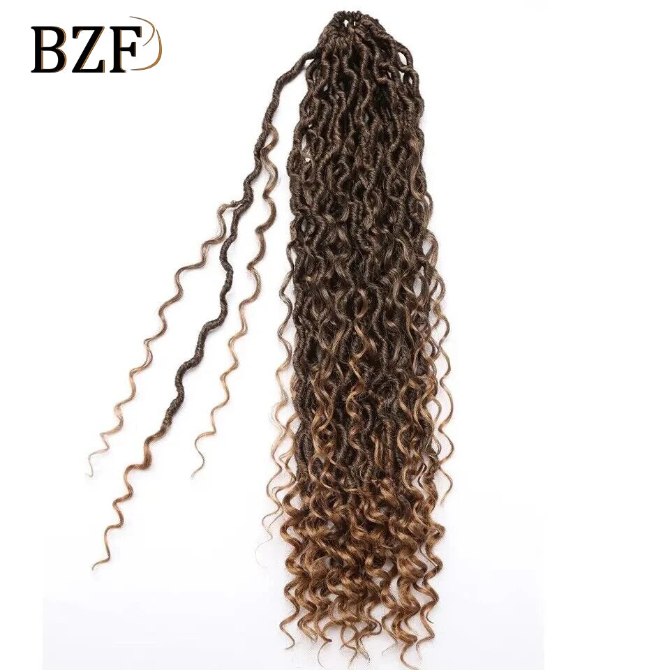 TBUG Goddess Faux Locs Crochet Hair 22 Inch 1B River Locs Braid Curly Hair Faux Locs Synthetic Braiding Hair Extension For Women Viralgem Store