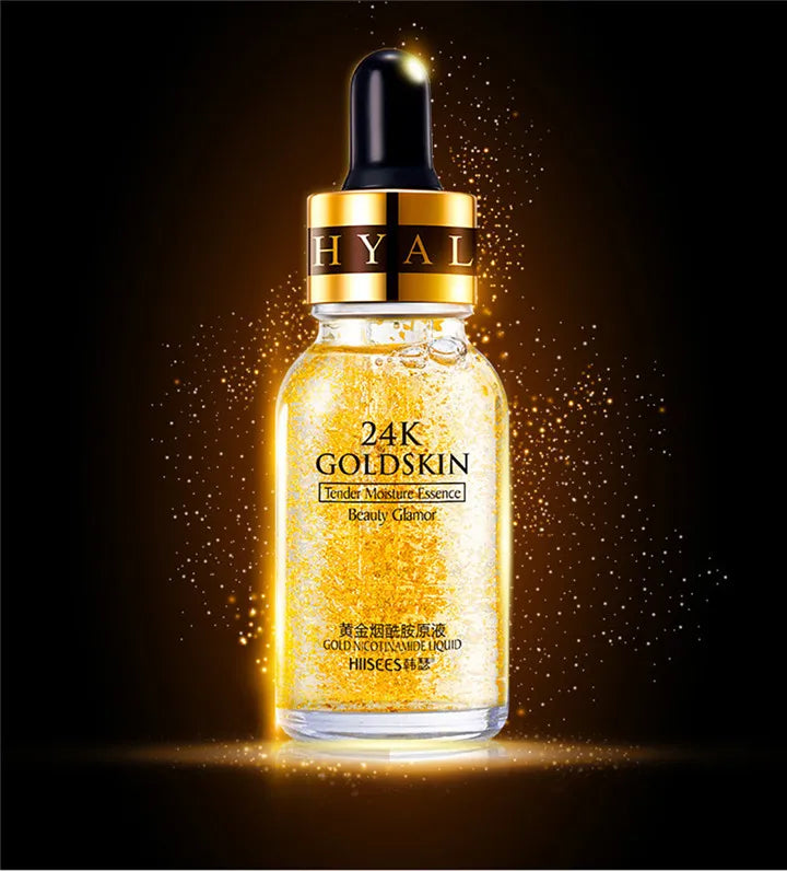24K Gold Facail Essence Oil Hyaluronic Acid Moisturizer Serum Brightening Day Creams Anti Aging Skin Care 30/100ML