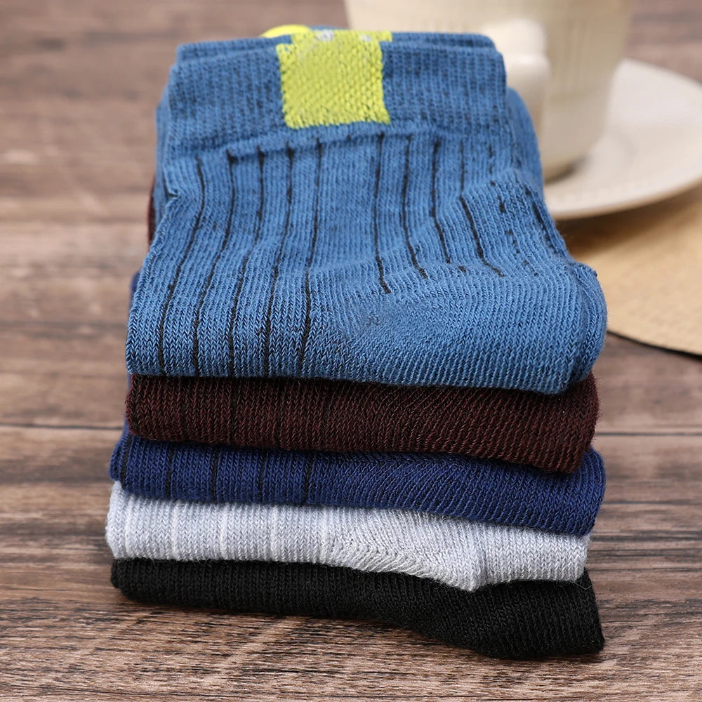 1/5pairs High Quality Men's Socks Casual Breathable Run Sports Socks Male Cotton Socks Winter Black Socks Men Large Size 38-45 Viralgem Store