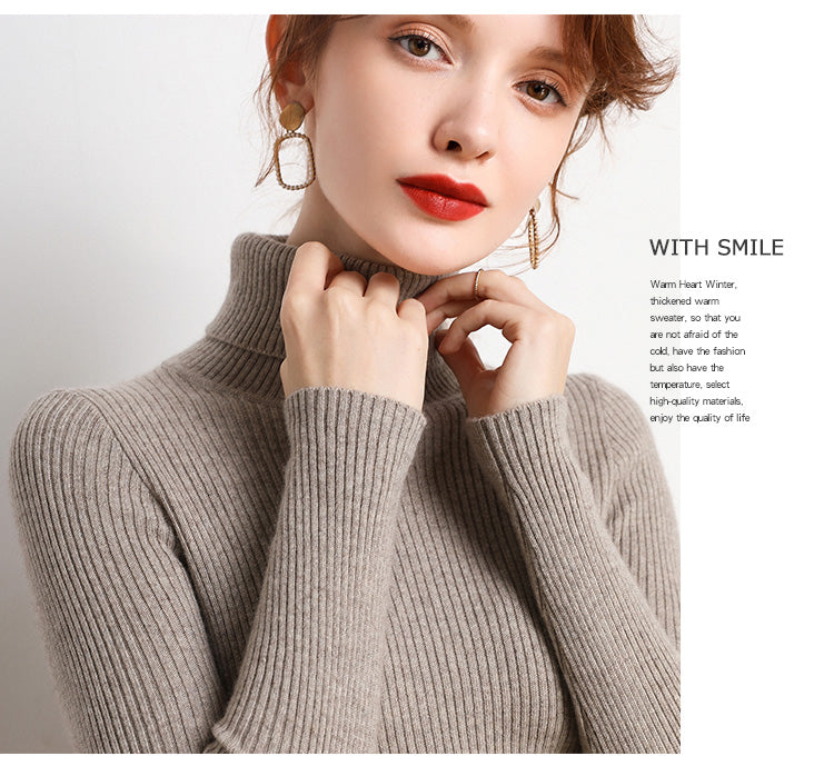 Women Turtleneck Sweater Knitted Soft Pullovers Cashmere Jumpers Basic Soft Sweaters For Women 2024 Autumn Winter