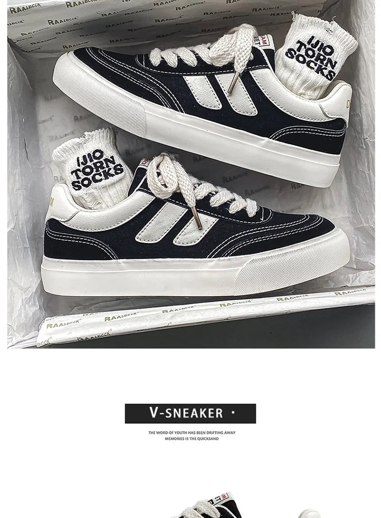 2023 Hot Sale Canvas Shoes Men Skateboard Shoes Platform Comfortable Casual Walking Streetwear Teenager Men Vulcanize Shoes Viralgem Store