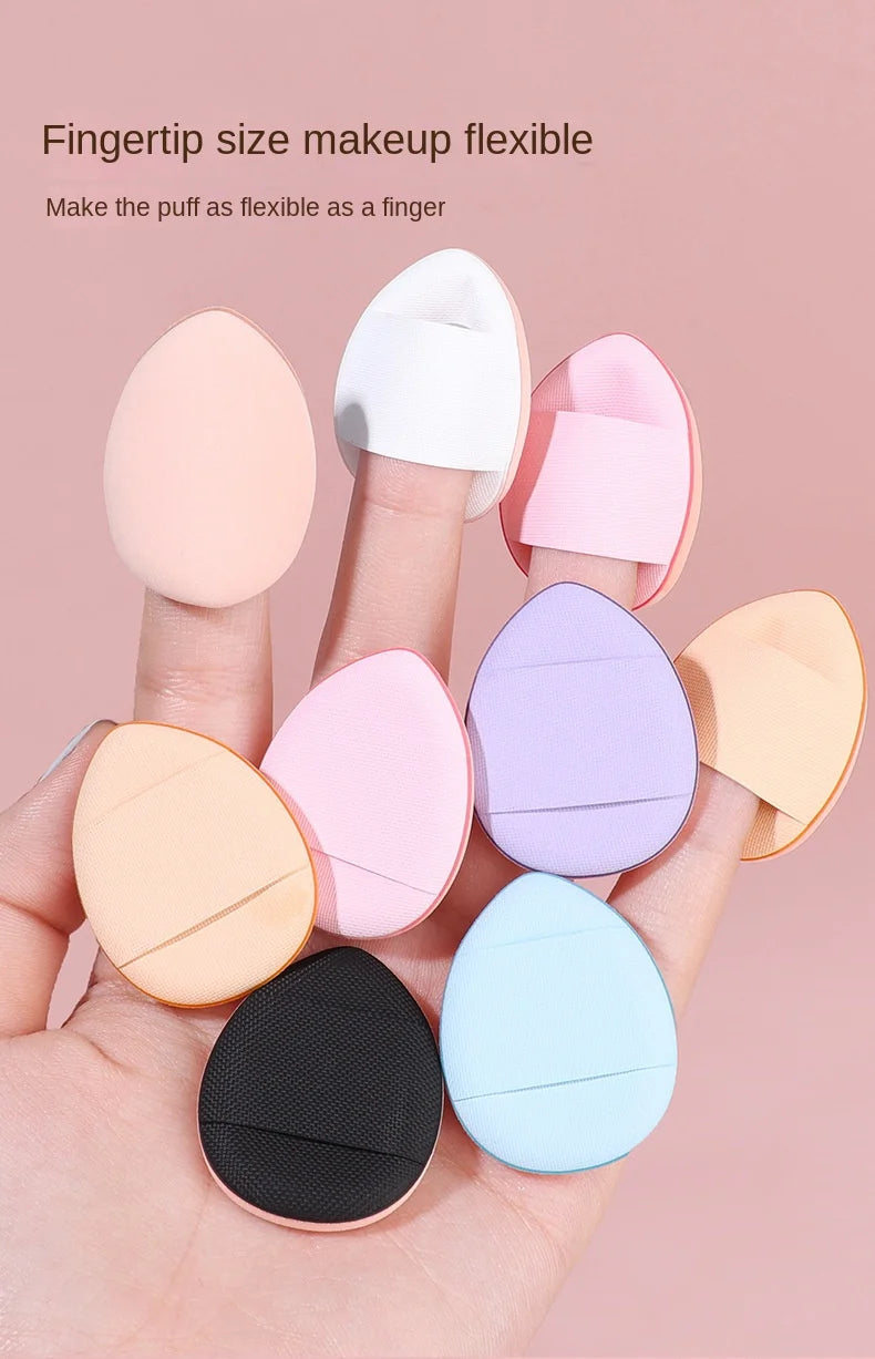 10Pcs Mini Finger Puff Foundation Small Air Cushion Powder Sponge Face Concealer BB Cream Cosmetic Applicator Makeup Tools Viralgem Store
