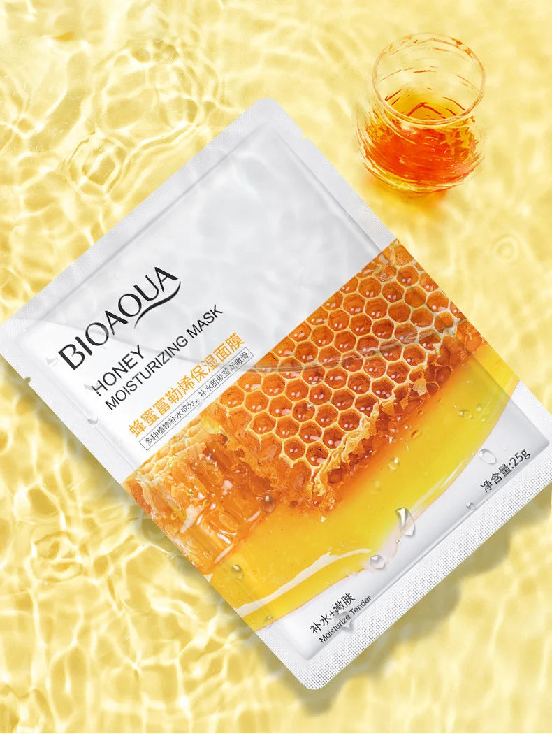 8pcs BIOAQUA Fruit Facial Masks Moisturizing Hydrating Brightening Anti-aging Face Mask Sheet Masks for Face Skin Care Viralgem Store