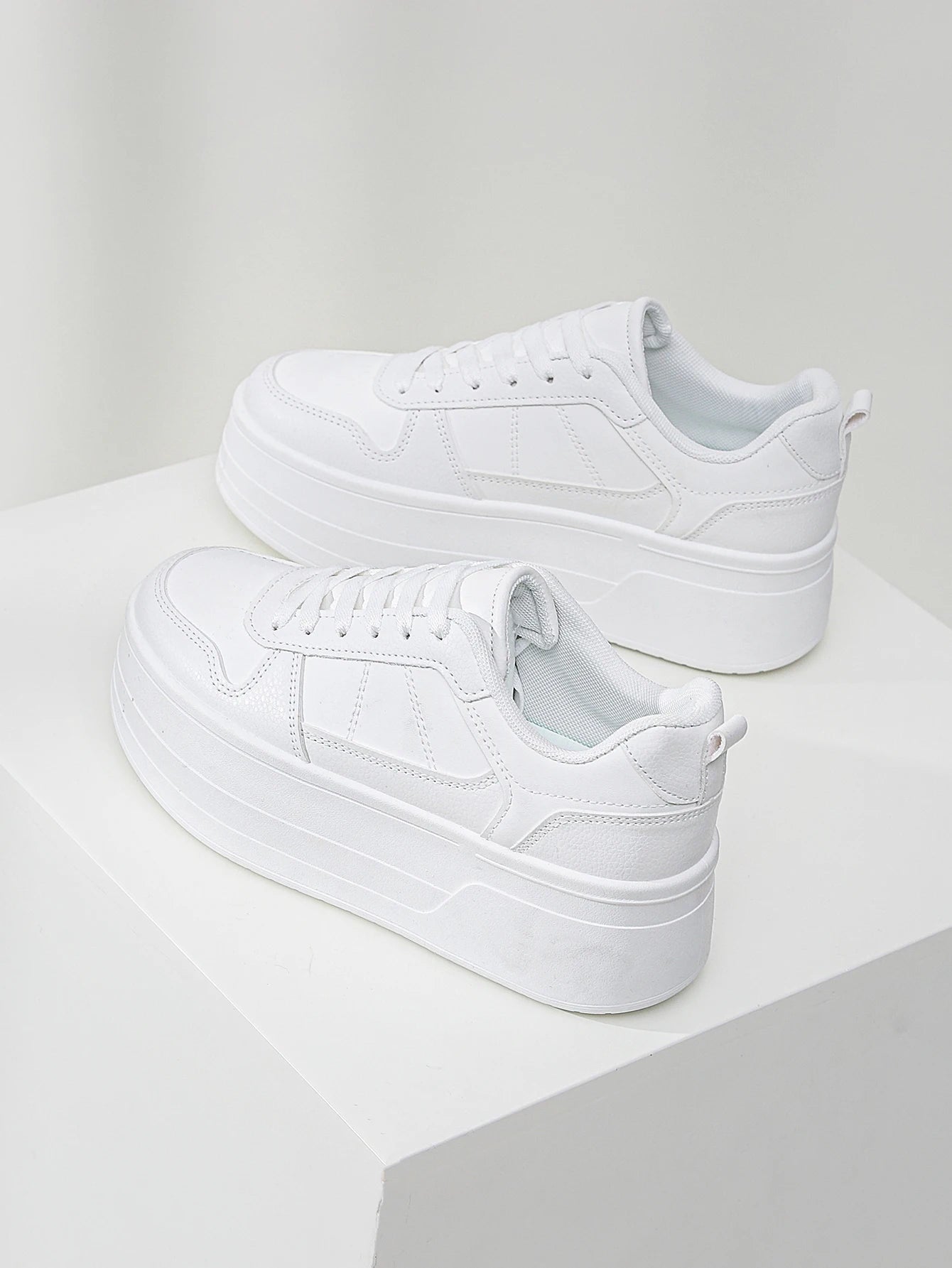 2024 New Style Casual Shoes For Women, Ladies Platform Shoes, White Shoes, Comfortable Sneakers, Increase Height By 5cm