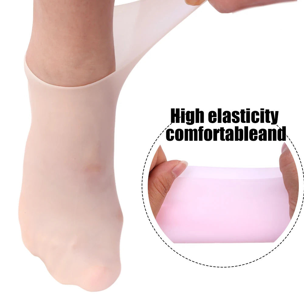 1Pairs Silicone Moisturizing Foot Socks for Dry Cracked Feet Foot Care Socks Spa Pedicure Socks Massage Moisturizing Gel Sock Viralgem Store