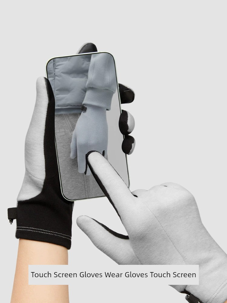 [Same Style as Zhou Dongyu] Banana Inner Hot Leather 301 + Gloves Touch Screen Cycling Skiing Outdoor Keep Warm Men and Women Winter Viralgem Store