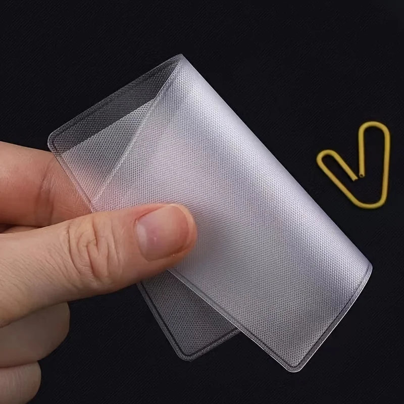 12PCS PVC Waterproof Transparent Card Holder Plastic Card id Holders Case To Protect Credit Cards Card Protector Cardholder Bags