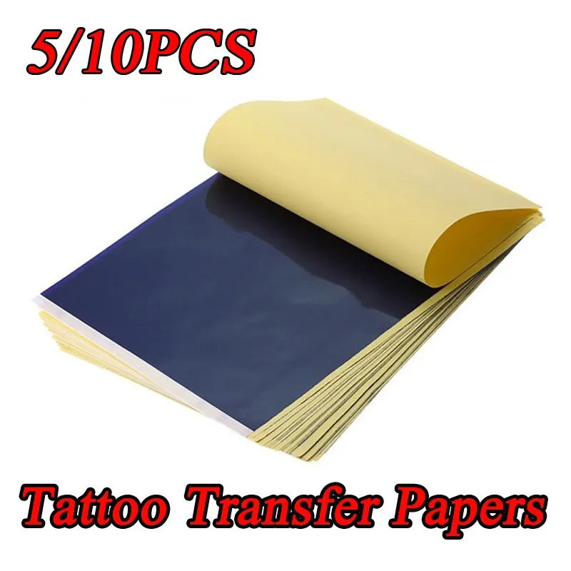 5/10PCS A4 Tattoo Transfer Paper Tattoo Supplies Carbon Thermal Transfer Paper Tattoo Stencil Copy Tracing Paper Accessory Viralgem Store
