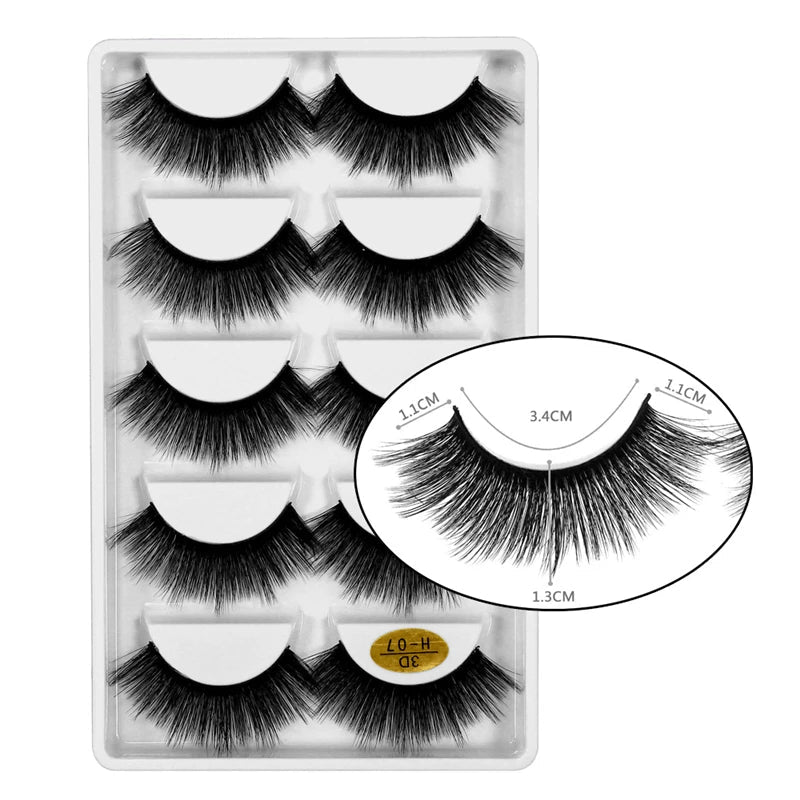 5 Pairs 3D Mink False Eyelashes h13, Soft Eyelash Extension Natural Eyelashes makeup Lashes Wholesale G800, G806 Viralgem Store