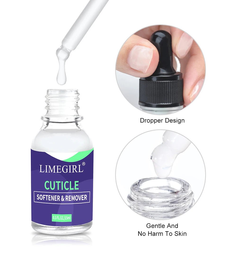 15ML Nail Soften Oil Cuticle Remover for Gel Overgrown Cuticles Soften Eliminating Exfoliant for Nails Manicure Pedicure Viralgem Store