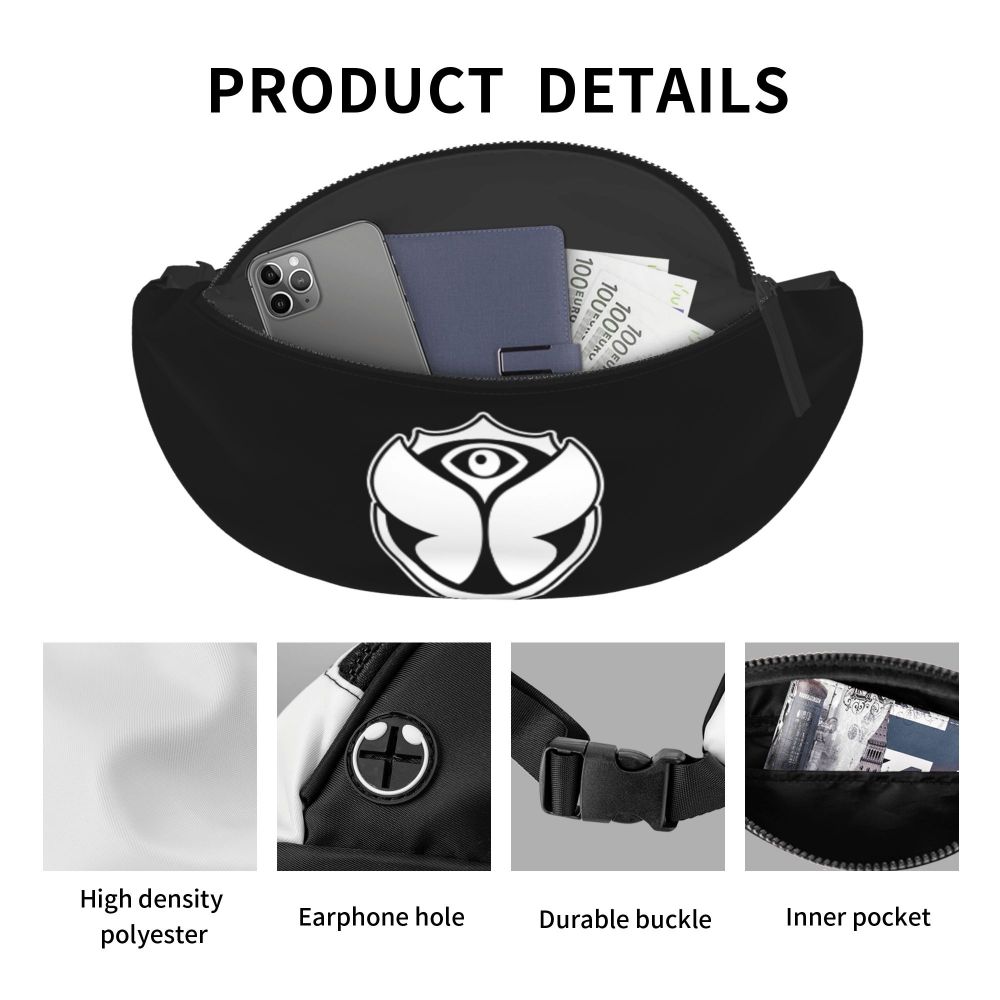Tomorrowland Party Fanny Bag Customized Electronic Music Crossbody Waist Pack Women Men Traveling Phone Money Pouch Viralgem Store