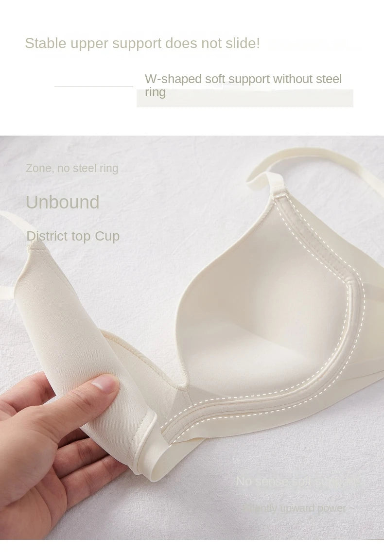UBAU High-quality lingerie With Beautiful Back, Women's Small Breasts, Sagging-proof, Seamless And Rims-Free Bra