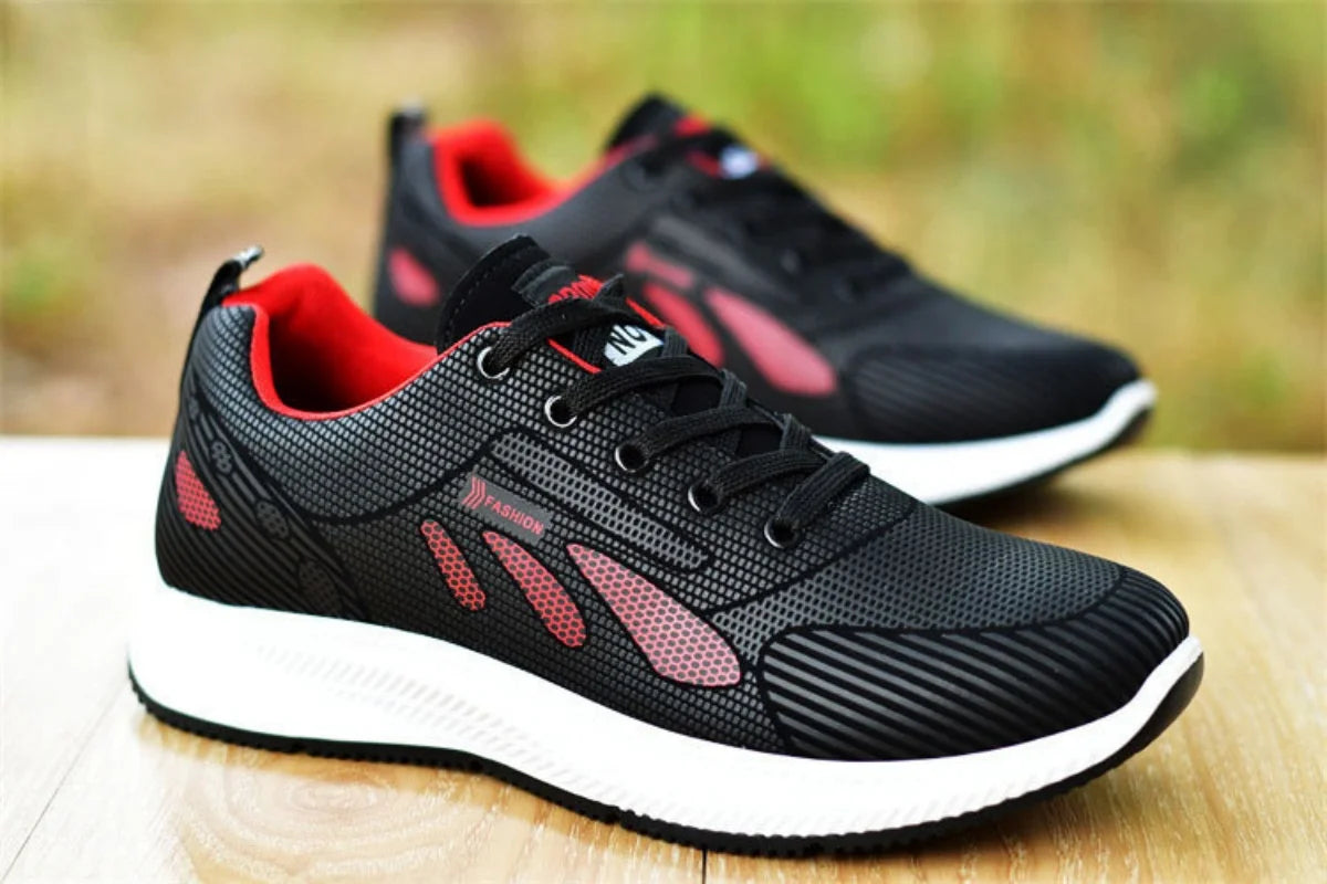 2024 summer new leather non-slip waterproof sports shoes walking shoes all casual fashionable shoes men's running shoes