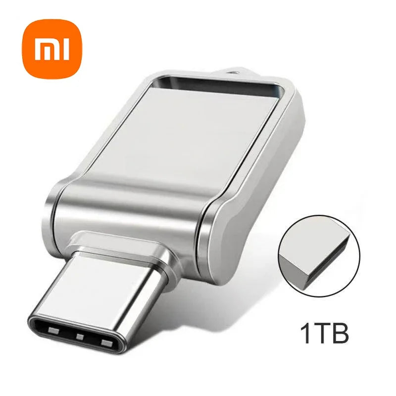 Xiaomi 2TB 3.2 Flash Drive USB Type-c 2-In-1 High Speed Transfer Metal U Disk Waterproof Universal For Mobile Phone Computer