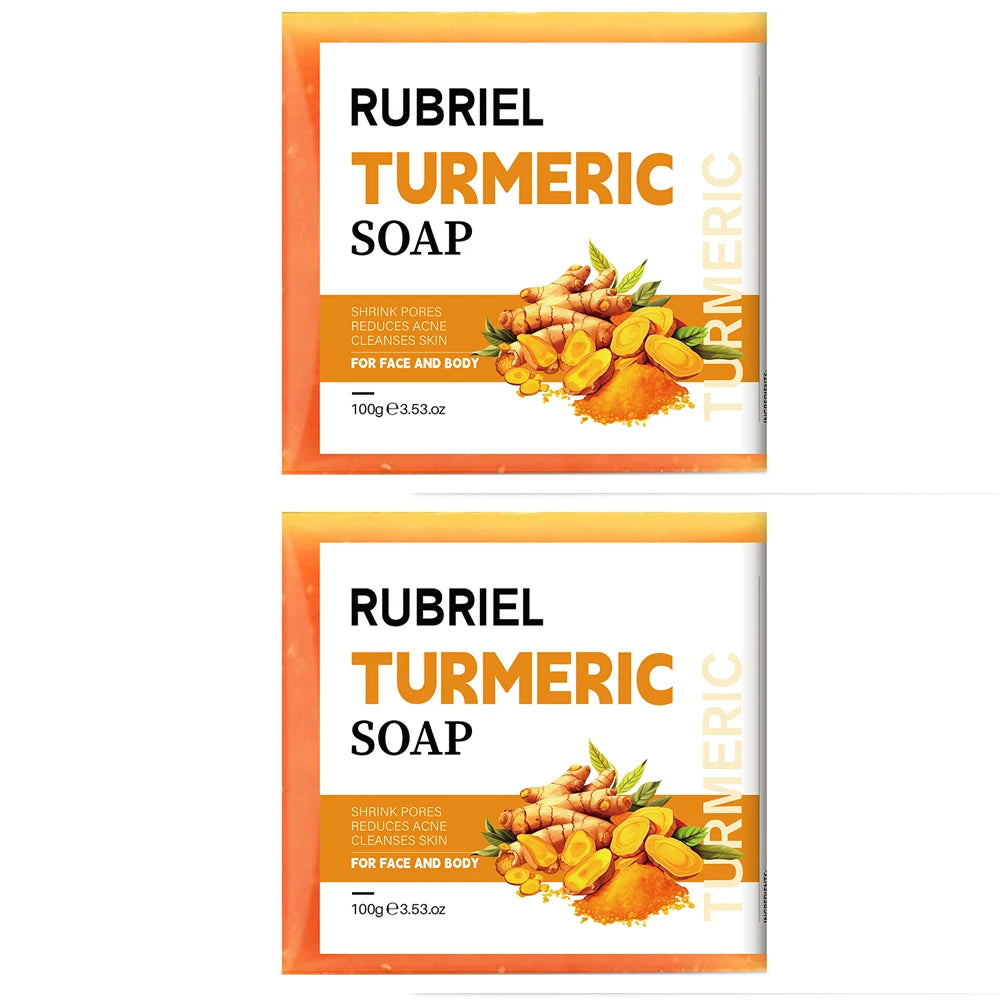 100g  Original Turmeric Soap For Dark Spot Skin Whitening Facial Body Hand Make Soap Bar Deep Cleaning Ginger Moisturizing Viralgem Store