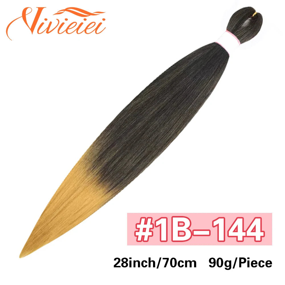 Synthetic Jumbo Braids Hair Extensions 28 Inch Braiding Hair Pre Stretched Orange Green White Blue Red Pink Purple Braids Viralgem Store