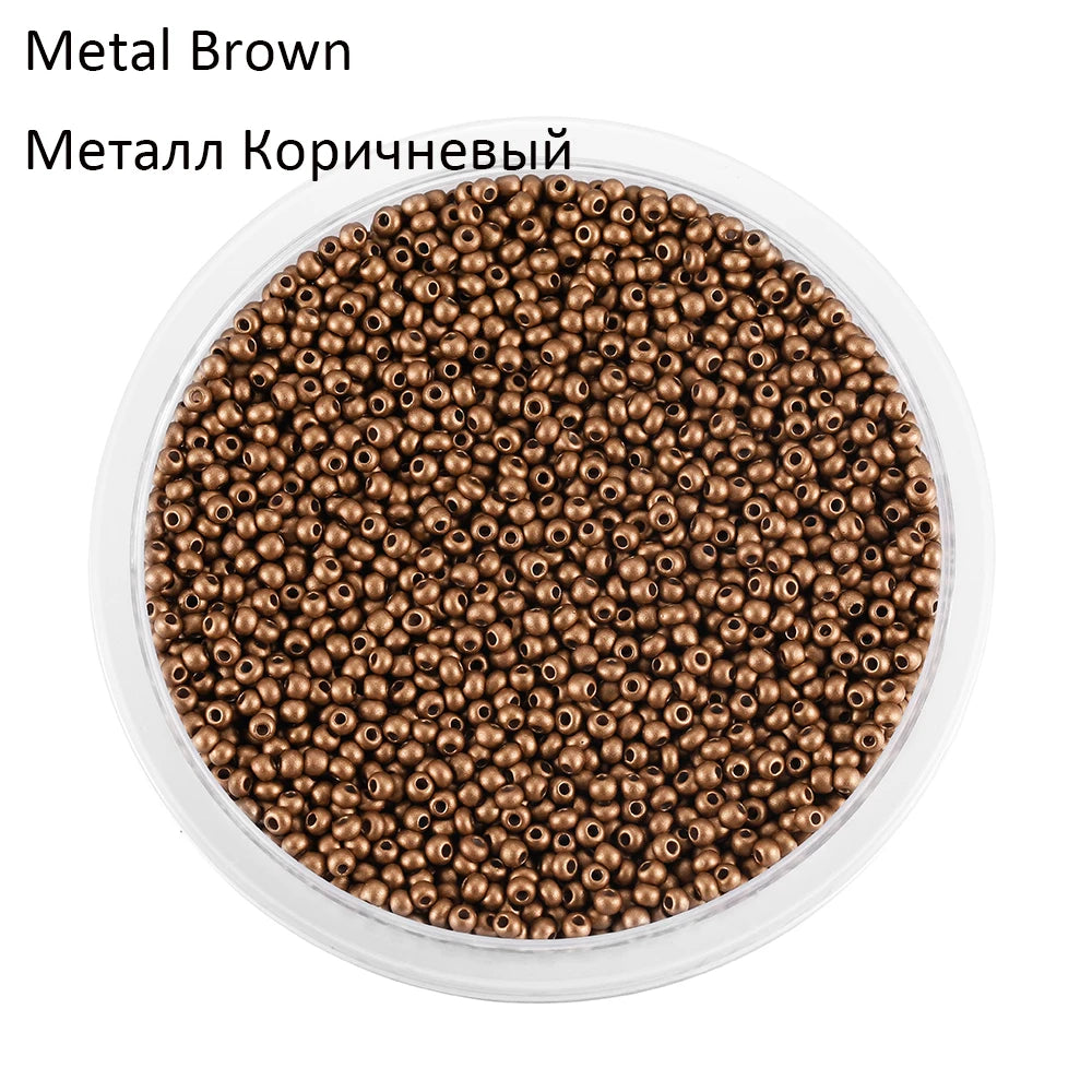 2mm Charm Glass beads Czech Glass Seed Beads Small Round Loose Bead For DIY Jewelry Making Earrings Bracelet