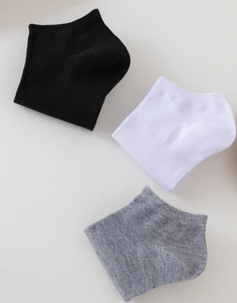 10 Pairs Women/Men Boat Socks Invisible Low Cut Silicone Non-slip Summer No-show Ankle Socks Solid Color Casual Breathable