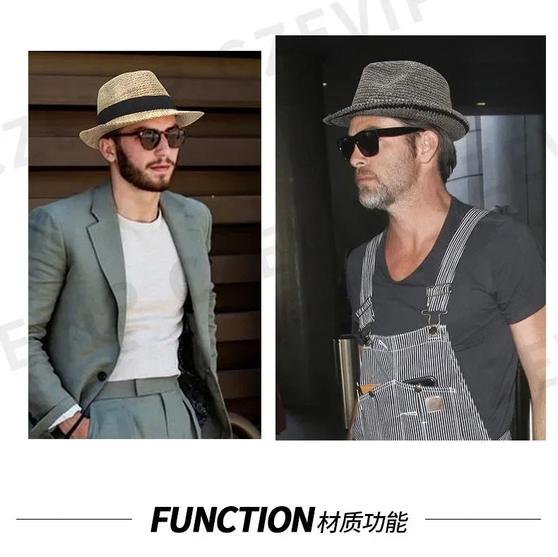 XL Large Size 61cm Panama Straw Hat for Woman and Man Foldable Straw Woven Sun Hat UPF 50+ Uv Sun Protection Shading Summer  Hat