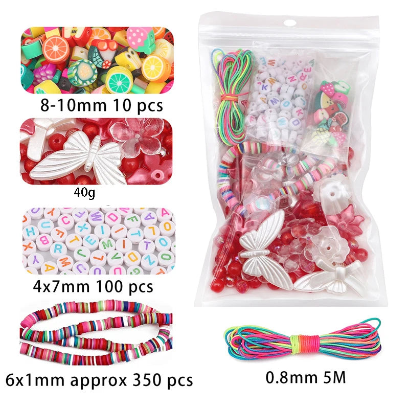 1bag Mixing Style Candy Color Acrylic Beads For DIY Handmade Bracelet Jewelry Making Phone Chain Accessories Viralgem Store