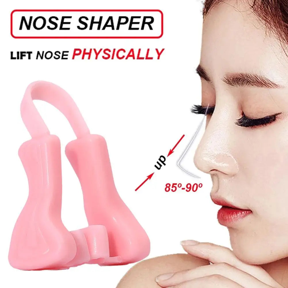 1pc Nose Shaper Clip Day And Night Dual Use Increased Nasal Bridge Soft Silicone Narrow Nose Reduce The Nasal Wing Beauty Tool
