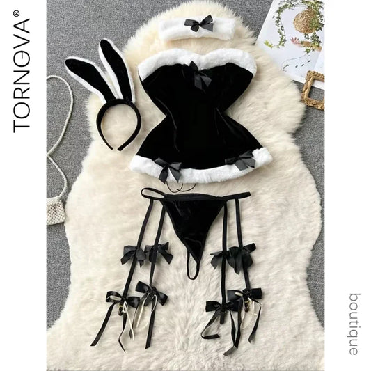 Tornova Sexy Uniform Lingerie Set Women's Underwear Sexy Lingerie Outfit Bra Sexy Set Lingerie Exotic Play Uniform Underwear Set