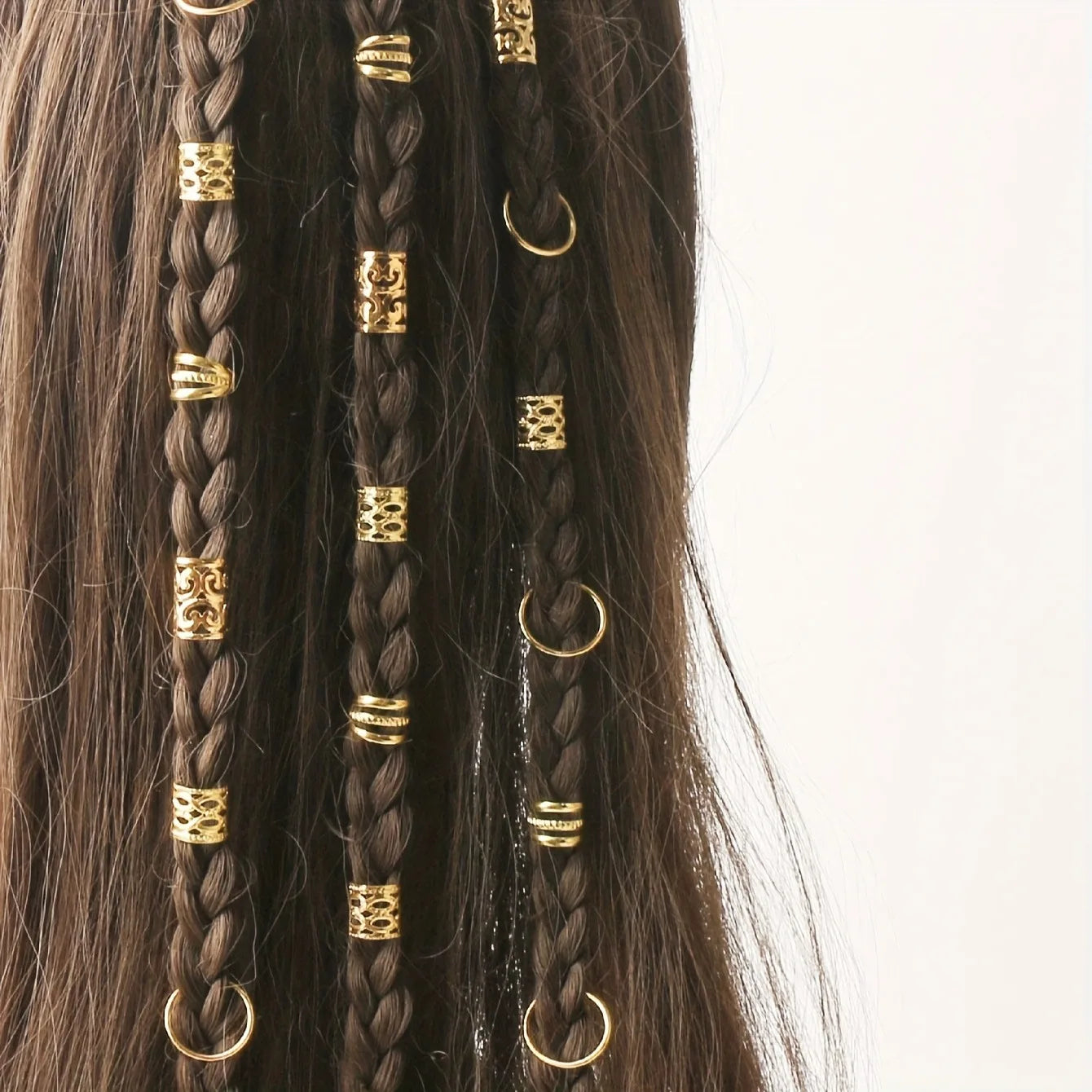80PCS/Set Vintage Hollow Hair Rings Alloy Hair Cuff Hair Pins Loops Hair Accessories Loc Hair Jewelry for Braids Viralgem Store