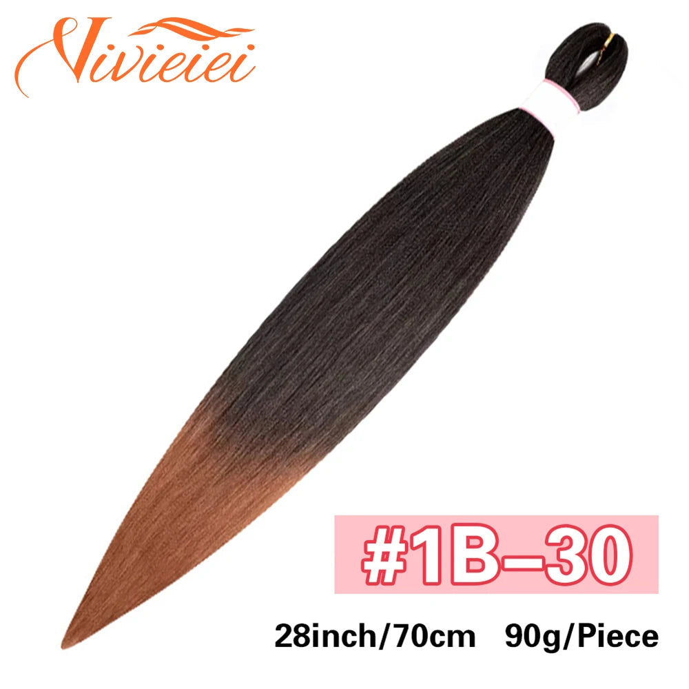 Synthetic Jumbo Braids Hair Extensions 28 Inch Braiding Hair Pre Stretched Orange Green White Blue Red Pink Purple Braids Viralgem Store