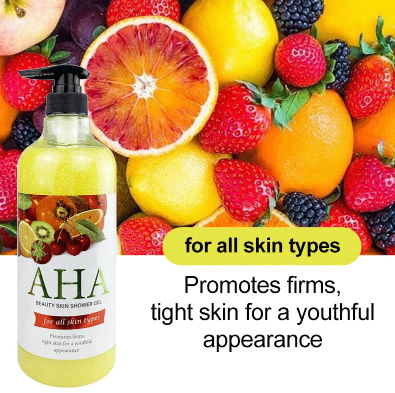 1000ml Vitamin C Body Lotion Anti-aging Shower Gel AHA and Arbutin Beauty Skin Body Wash for Dropshipping Viralgem Store