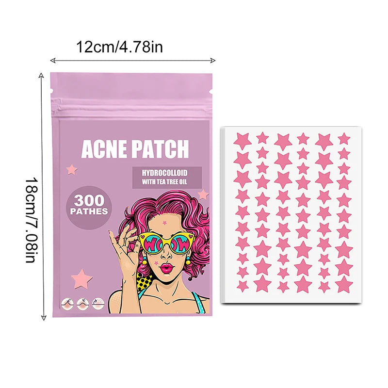 300/600/1200 PCS/SET Star Pimple Patch Acne Colorful Invisible Acne Removal Skin Care Stickers Concealer Face Spot Beauty Viralgem Store